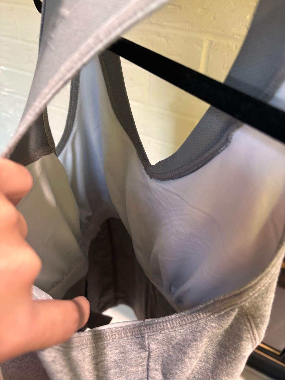 Danskin Light Gray V-Neck Racerback Tank - Picture 3 of 4